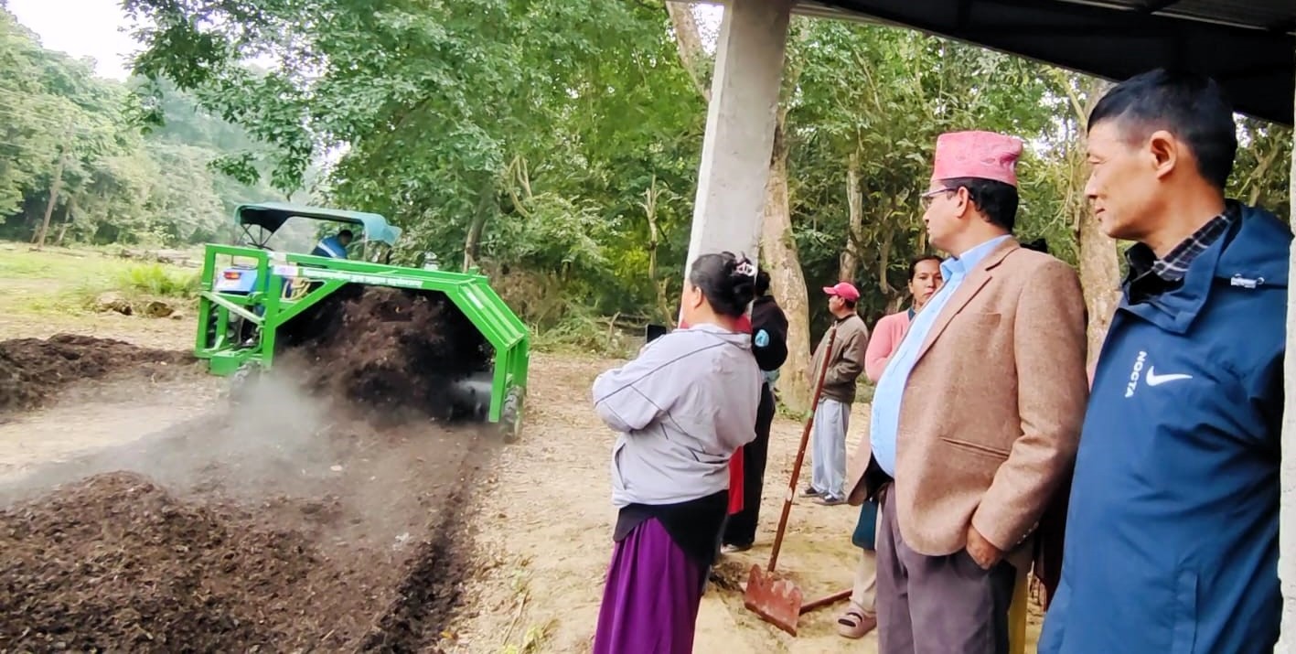 निजगढ नगरपालिकाको सहयोगमा सामुदायिक वनले प्राङ्गारिक मल उत्पादन सुरु